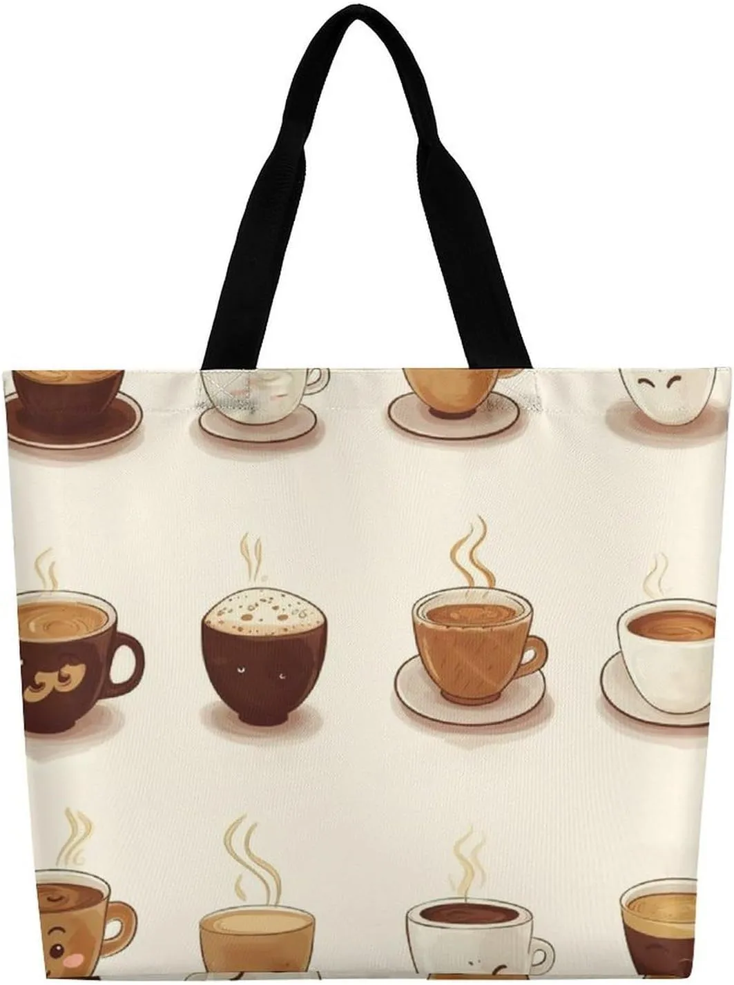 Ancient Egyptian Hieroglyph Tote Bag for Women Reusable Grocery Shoulder Bags Shopping Bag for Travel, Groceries