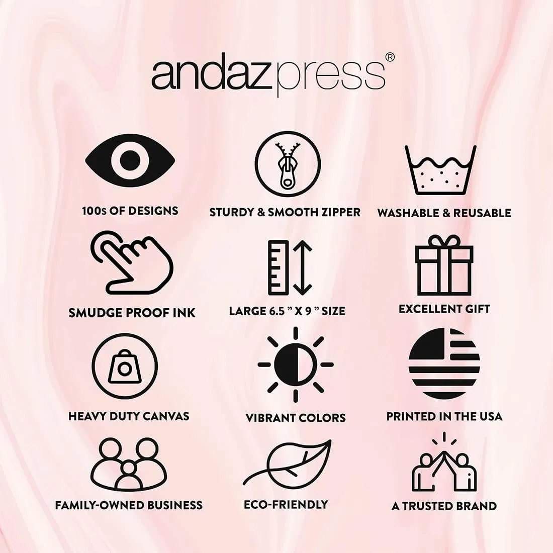 Andaz Press Funny Makeup Bag Canvas Cosmetic Bag with Zipper Be As Bold As Your Lipstick Makeup Pouch For Purse Travel Pouch Toiletry Bag Funny Pencil Bag Cute Birthday Gifts for Women 6.5 x 9 Inch