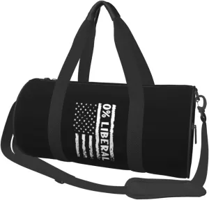 Anti Liberal Democrat Zero Percent Liberal Duffel Bag Gym Bag Travel Sports Tote Large Foldable Beach Swim Yoga2