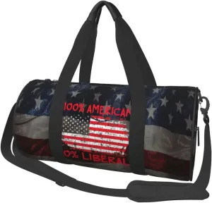 Anti Liberal Democrat Zero Percent Liberal Duffel Bag Gym Bag Travel Sports Tote Large Foldable Beach Swim Yoga5