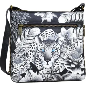 Anuschka Expandable Travel Crossbody Cleopatra's Leopard Leather