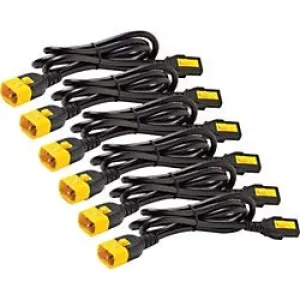 APC by Schneider Electric Power Cord Kit (6 ea), Locking, C13 to C14, 1.2m, North America - 10 A Current Rating - Black