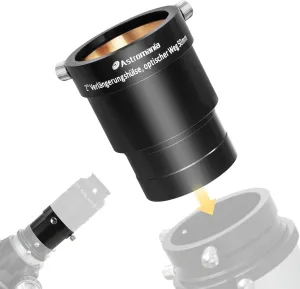Astromania 2-Inch Telescope Eyepiece Extension Tube Adapter - Optical Length 50mm - with Standand 2-Inch Filter Threads