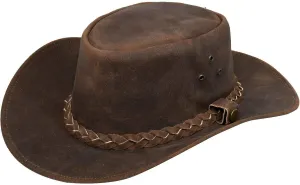 Australian Western Style Cowboy Outback Real Suede Aussie Bush Hat