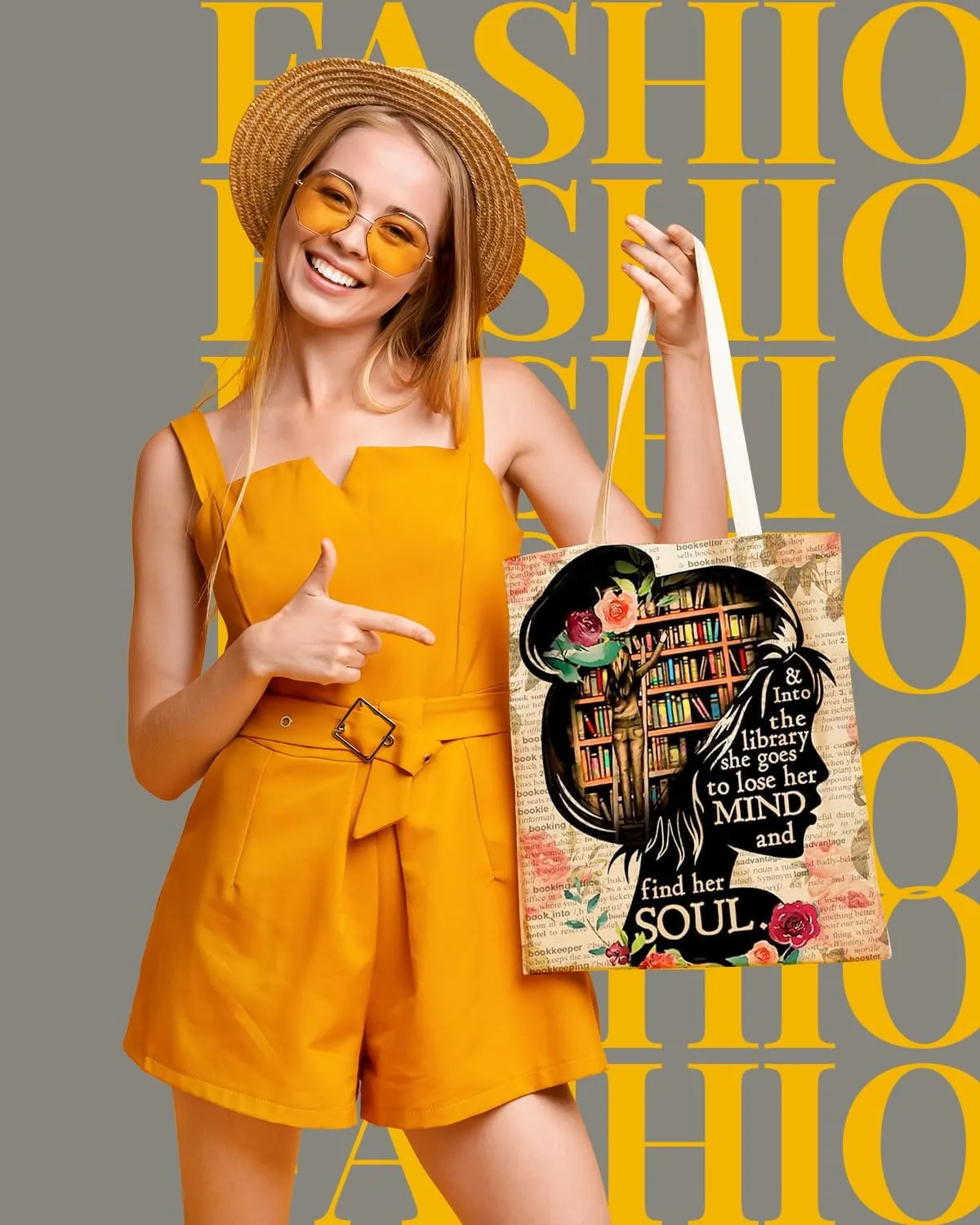 AUSVKAI Canvas Tote Bag Aesthetic for Women, Cute Reusable Cloth Cotton Bags for college Shopping Beach Grocery Trendy Gifts