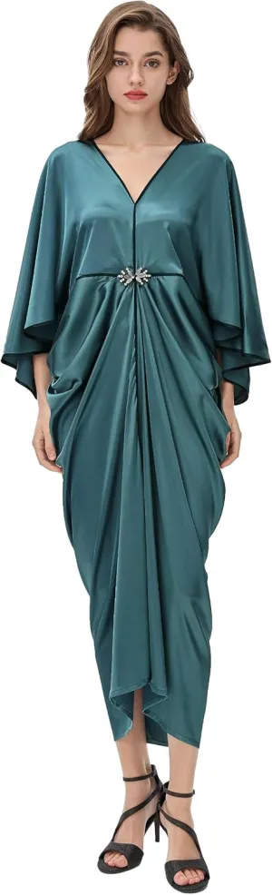 BABEYOND 1920s Dresses for Women - Hollywood Style Dress Great Gatsby Evening Gown with Outfit Batwing Sleeves Art Deco Coat