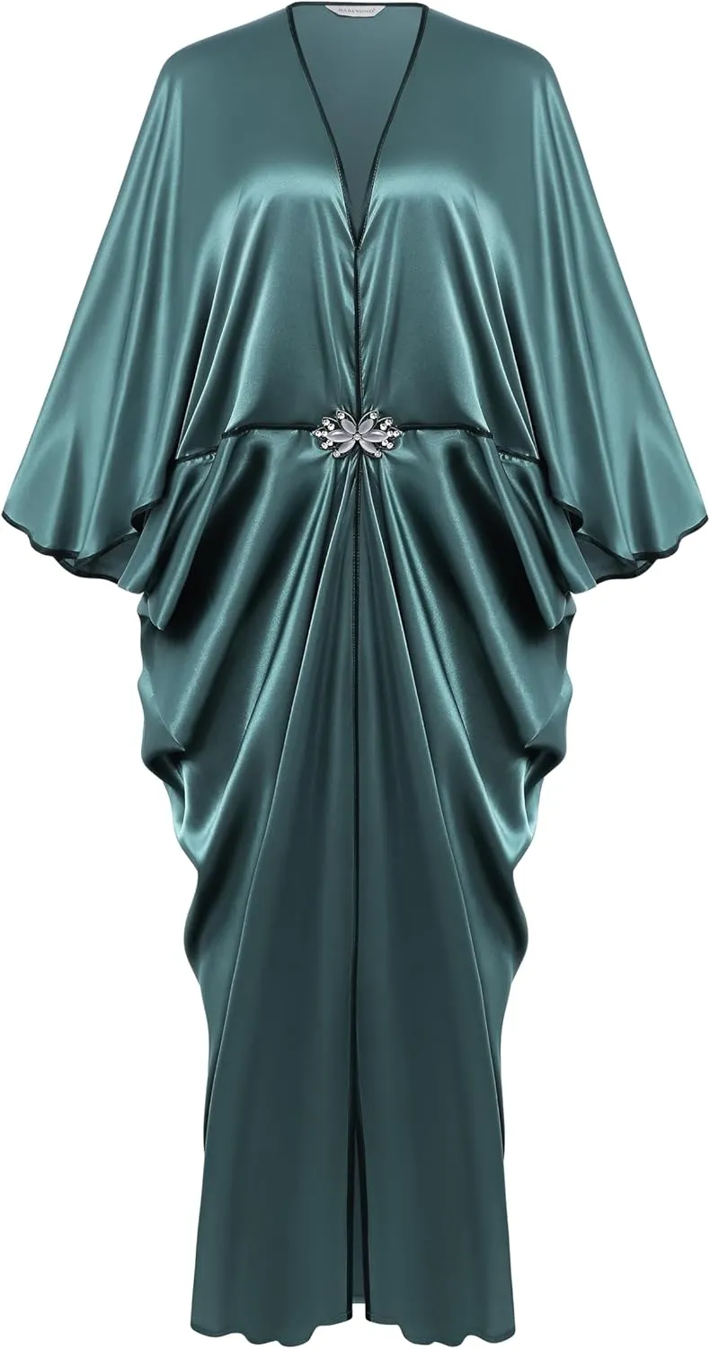 BABEYOND 1920s Dresses for Women - Hollywood Style Dress Great Gatsby Evening Gown with Outfit Batwing Sleeves Art Deco Coat