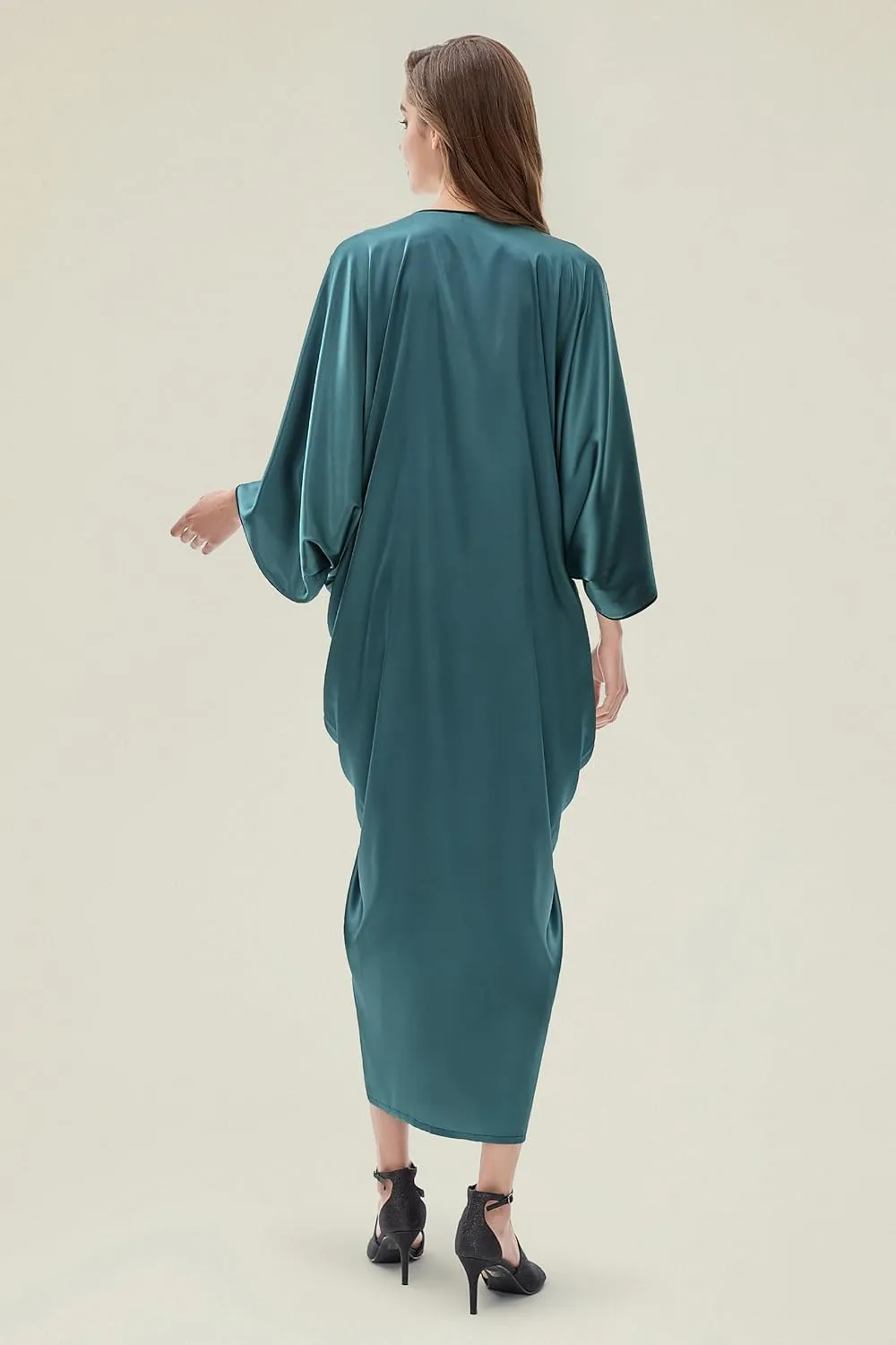 BABEYOND 1920s Dresses for Women - Hollywood Style Dress Great Gatsby Evening Gown with Outfit Batwing Sleeves Art Deco Coat