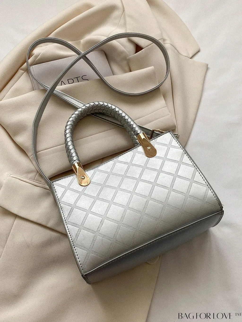 BagForLove - Chic Geometric Print Square Shoulder Bag for Fashionable Women