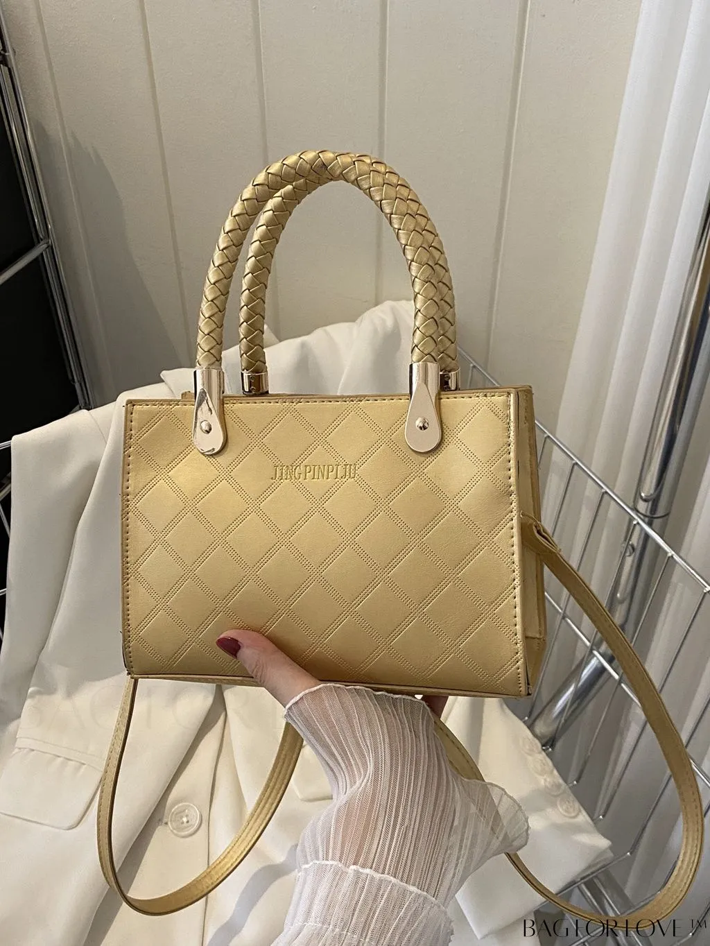 BagForLove - Chic Geometric Print Square Shoulder Bag for Fashionable Women