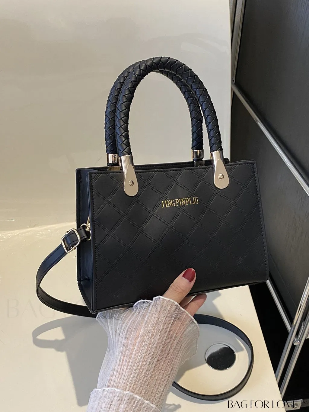 BagForLove - Chic Geometric Print Square Shoulder Bag for Fashionable Women