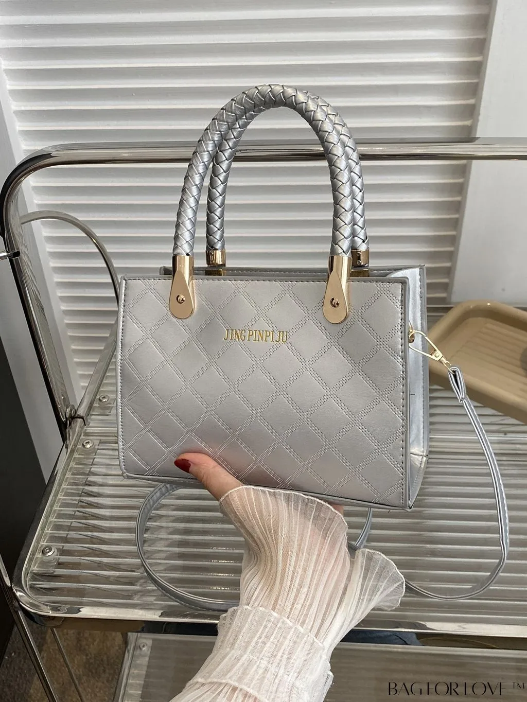 BagForLove - Chic Geometric Print Square Shoulder Bag for Fashionable Women