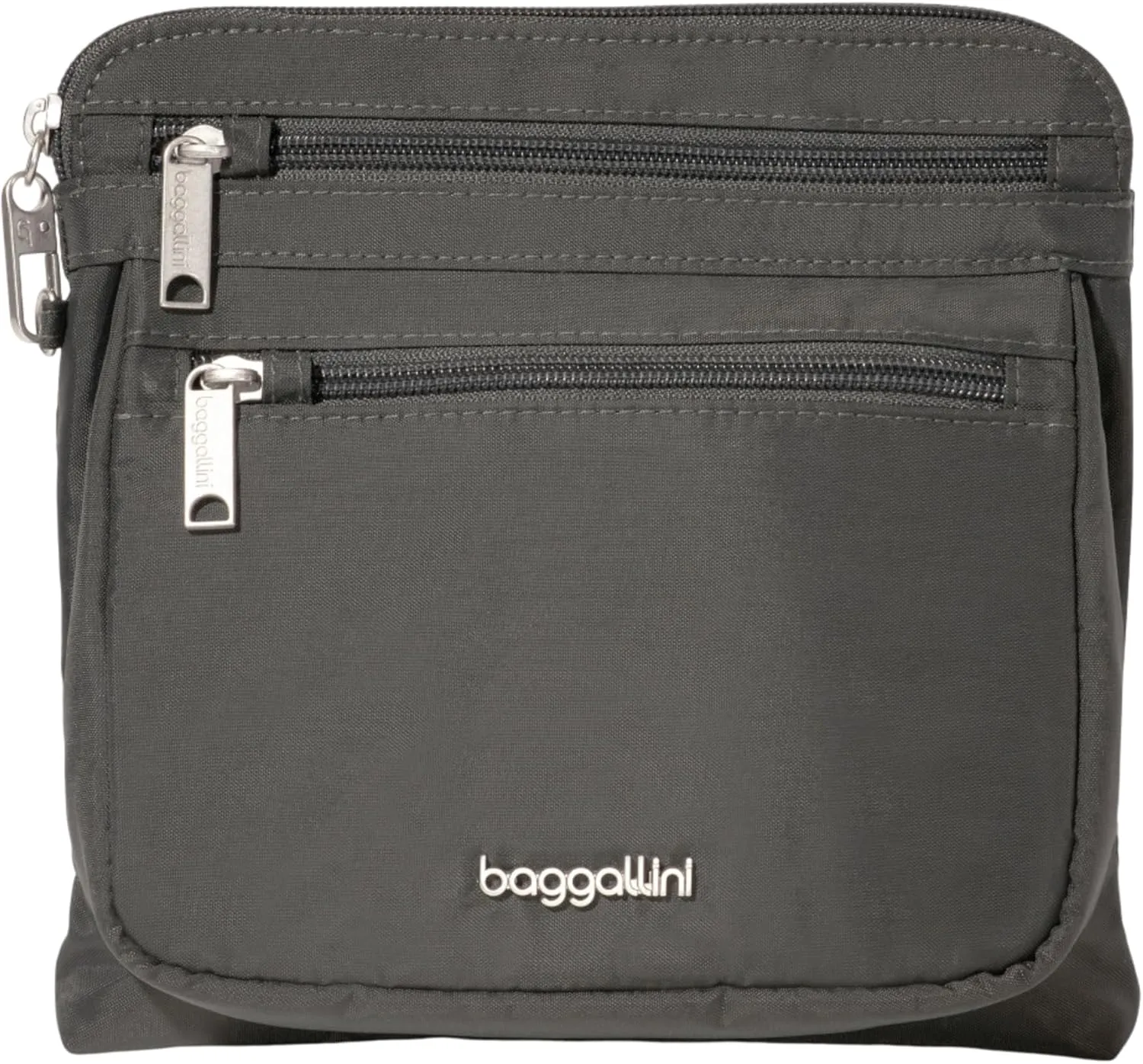 Baggallini Securtex Anti-Theft Crossbody Travel Purse with RFID Card Slots, Locking Zippers & Cut-Resistant Strap