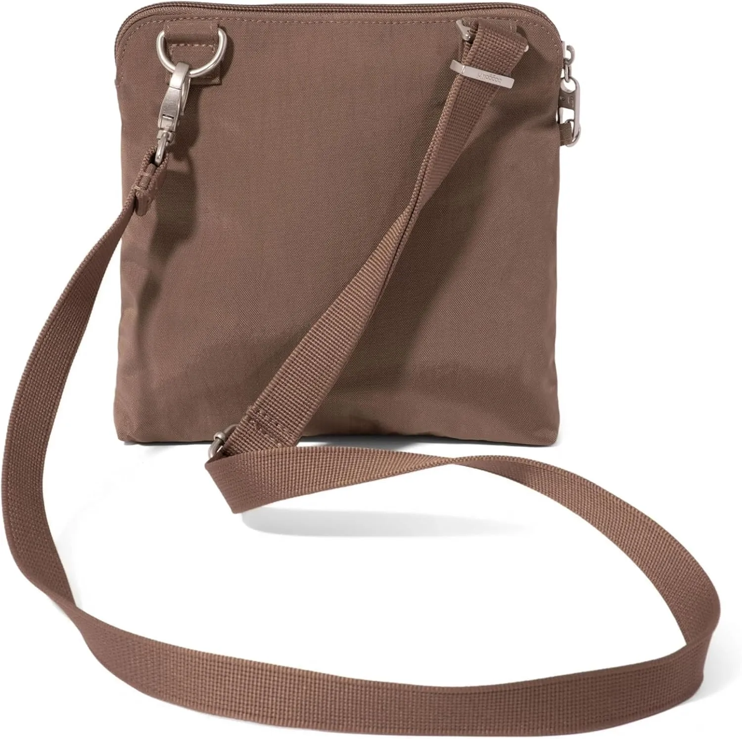 Baggallini Securtex Anti-Theft Crossbody Travel Purse with RFID Card Slots, Locking Zippers & Cut-Resistant Strap
