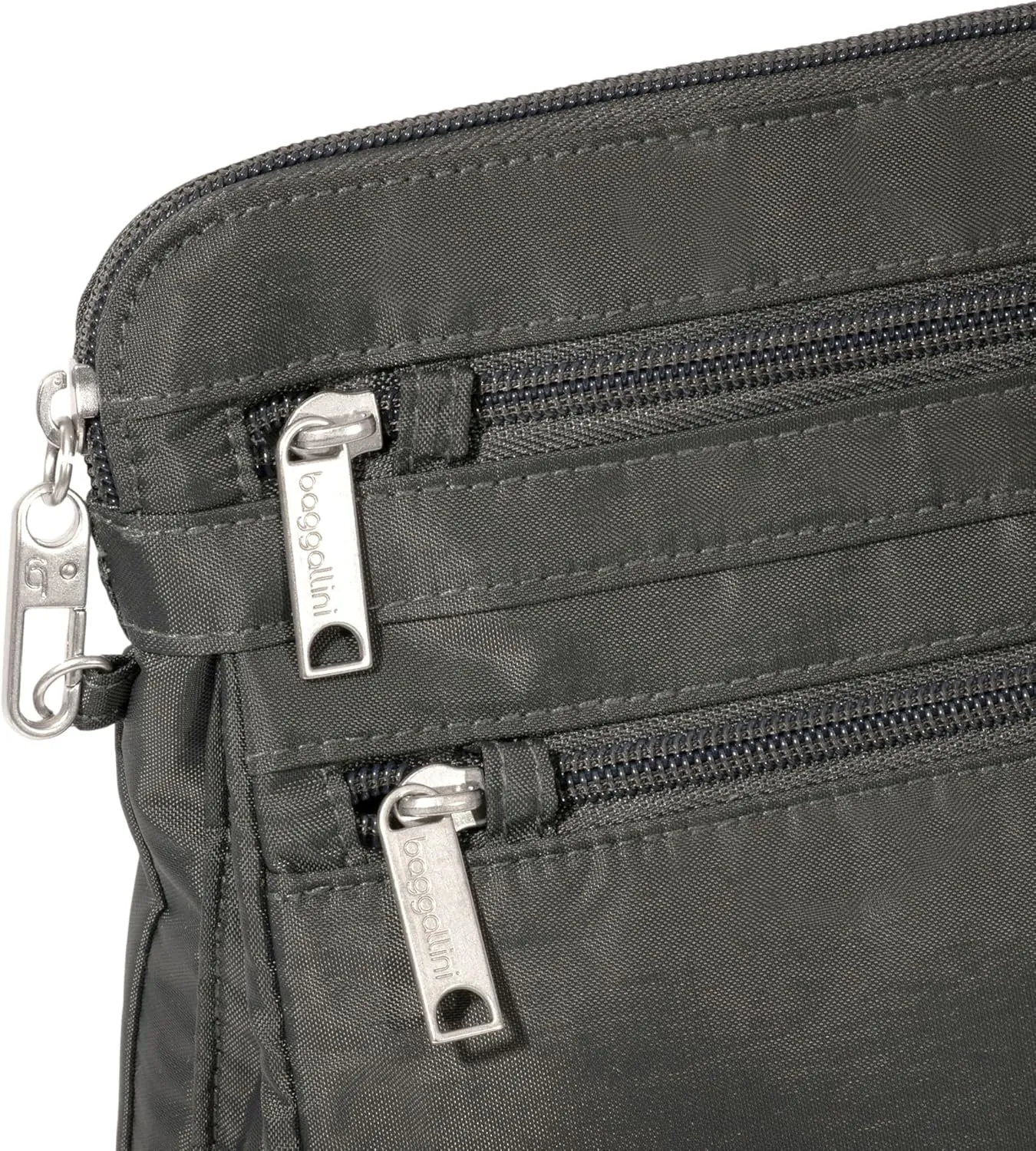 Baggallini Securtex Anti-Theft Crossbody Travel Purse with RFID Card Slots, Locking Zippers & Cut-Resistant Strap