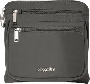 Baggallini Securtex Anti-Theft Crossbody Travel Purse with RFID Card Slots, Locking Zippers & Cut-Resistant Strap