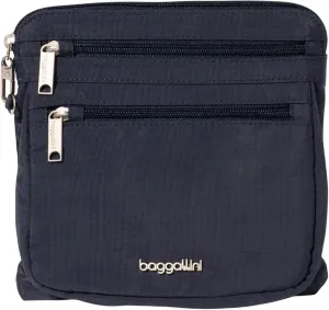 Baggallini Securtex Anti-Theft Crossbody Travel Purse with RFID Card Slots, Locking Zippers & Cut-Resistant Strap