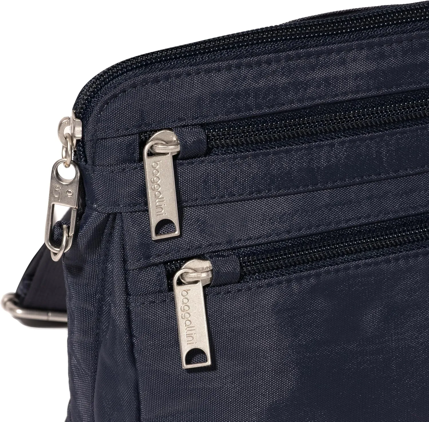 Baggallini Securtex Anti-Theft Crossbody Travel Purse with RFID Card Slots, Locking Zippers & Cut-Resistant Strap