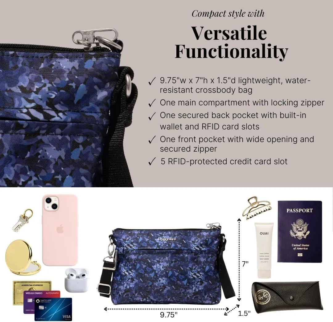 Baggallini Securtex Anti-Theft Memento Crossbody Bag