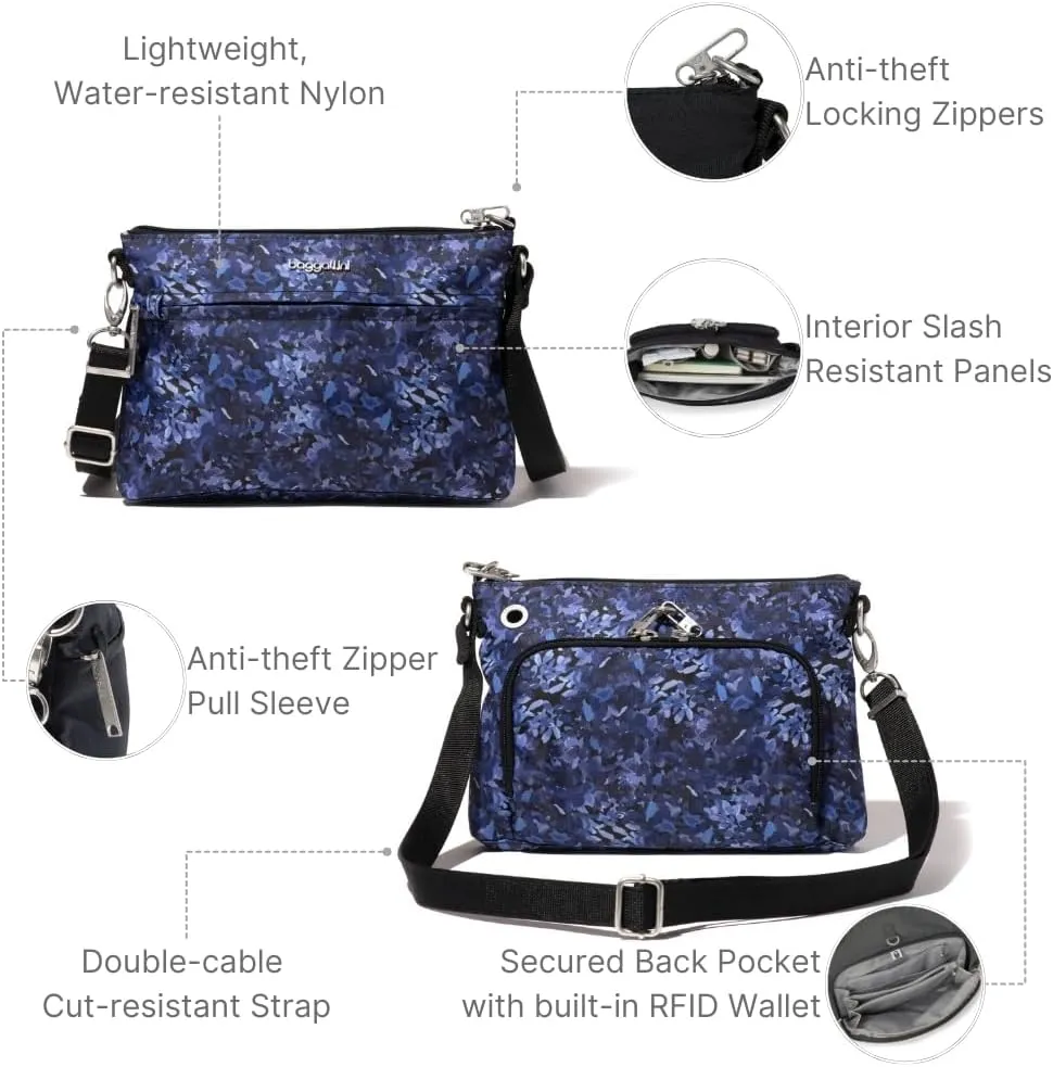 Baggallini Securtex Anti-Theft Memento Crossbody Bag