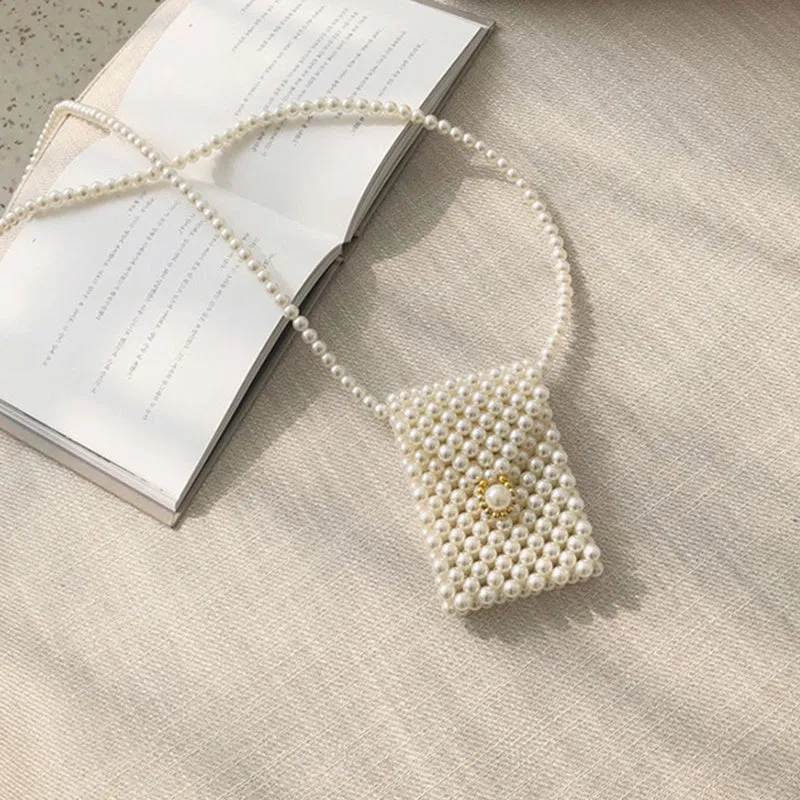 Bags Bags Messenger Girls Wallet Mini Coin Comprehensive product line Lady Pearl Party Handmade Clutches Purses Vintage Hurry, ends soon Knitting Personality Crossbody For