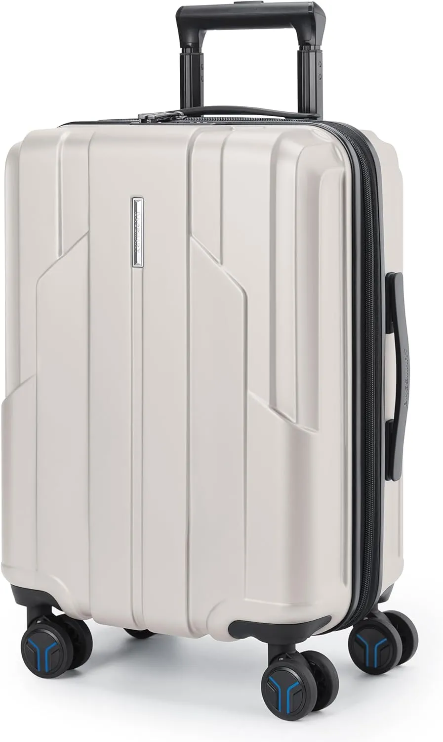 BAGSMART Carry On Luggage 22x14x9 Airline Approved, 1OO% PC Hardside Expandable Luggage with TSA Lock, 20 Inch Travel Suitcase with Spinner Wheels,Beige