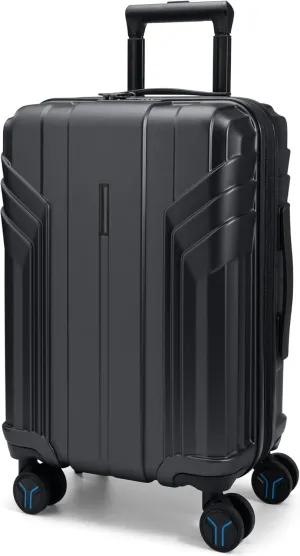 BAGSMART Expandable Carry On Luggage 22x14x9 Airline Approved, 1OO% PC Lightweight Hard Shell Suitcase, 20 Inch Travel Luggage with Spinner Wheels, Waterproof Rolling Suitcase, Black