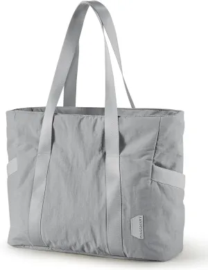 BAGSMART Tote Bag for Women with Zipper, Gym Tote with Compartments, Work Tote Nurse Dance Yoga Bag for Sport, Travel