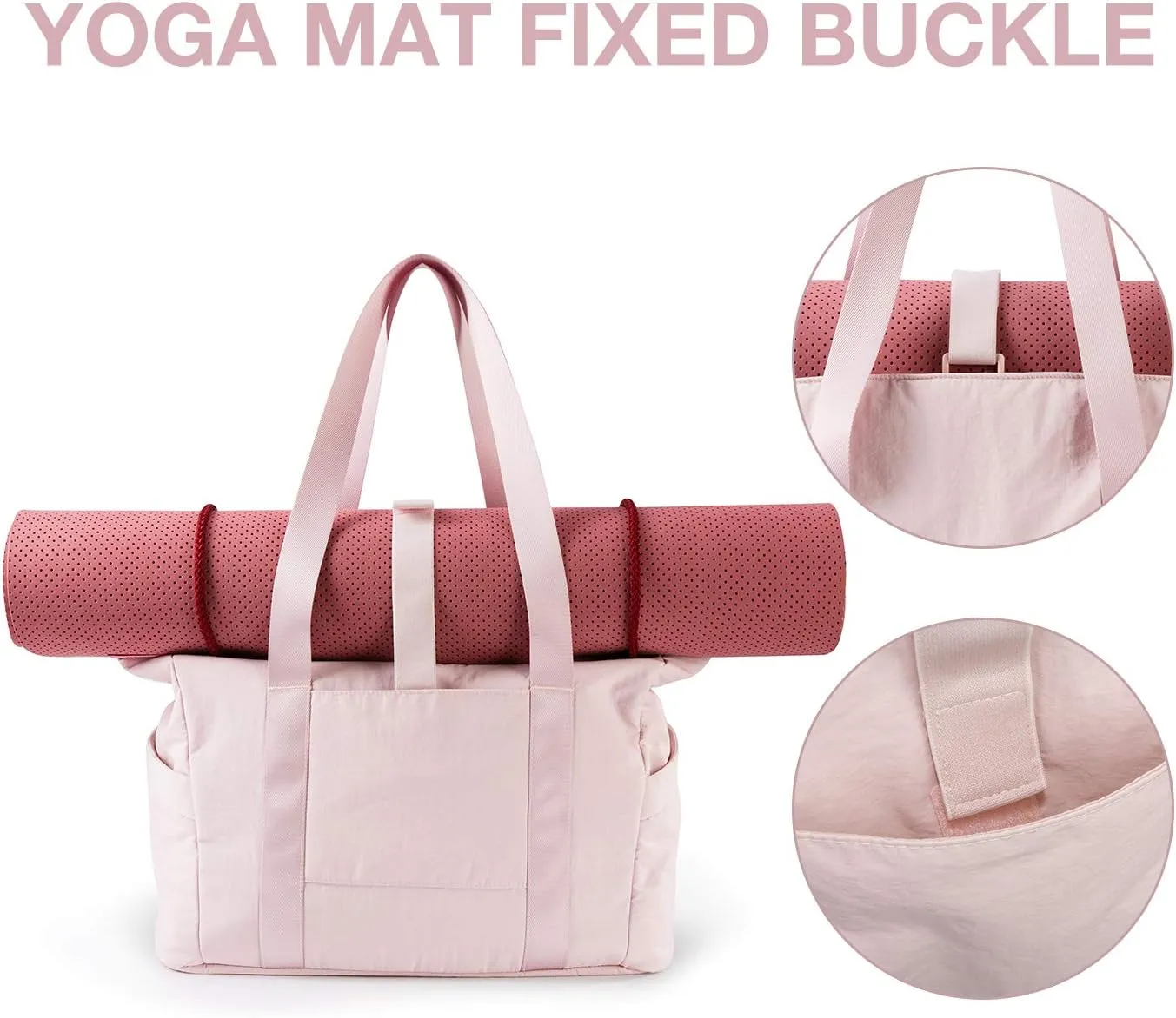 BAGSMART Tote Bag for Women with Zipper, Gym Tote with Compartments, Work Tote Nurse Dance Yoga Bag for Sport, Travel