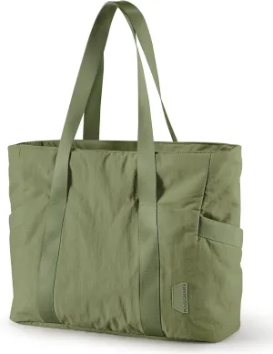 BAGSMART Tote Bag for Women with Zipper, Gym Tote with Compartments, Work Tote Nurse Dance Yoga Bag for Sport, Travel