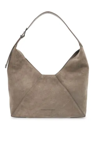 Bc Duo Suede Leather Hobo Bag With