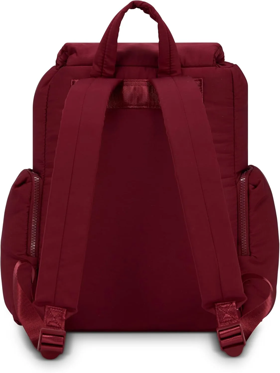 BEARPAW Women’s Backpack - Puffy Quilted Top Open Backpack for Women, Laptop Bag for Work & Travel | Fits Most 15" Laptops, Burgundy