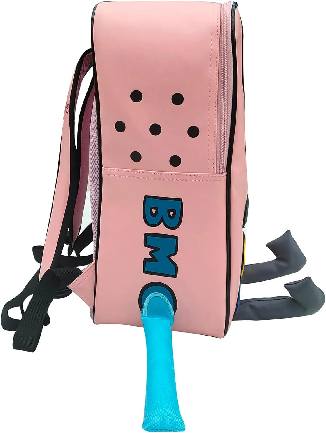 BeeMore Cartoon Robot Travel Laptop Cute Backpack Blue PU Robot Animal Finn Jake Adventure Trip Backpack Water Resistant College Computer Bag Gift for Men & Women Fits 15.6 Inch Notebook