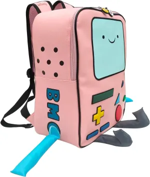 BeeMore Cartoon Robot Travel Laptop Cute Backpack Blue PU Robot Animal Finn Jake Adventure Trip Backpack Water Resistant College Computer Bag Gift for Men & Women Fits 15.6 Inch Notebook