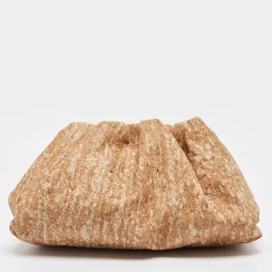 Beige Leather The Cork Pouch Clutch