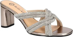 Bella Vita Womens Carmen Faux Suede Embellished Heels
