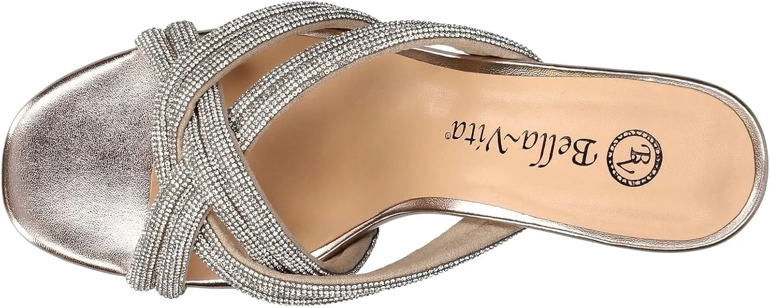Bella Vita Womens Carmen Faux Suede Embellished Heels