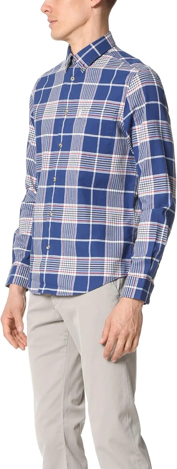 Ben Sherman Men's Long Sleeve Oxford Check Button Down Shirt