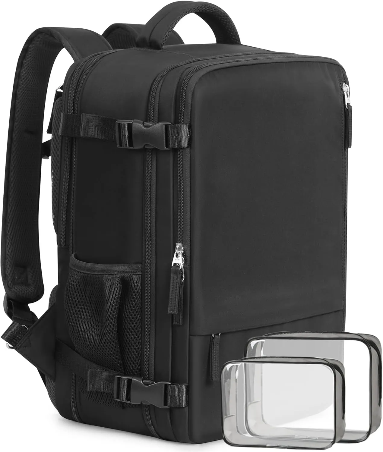 Beraliy Travel Backpack for Men Women, Carry On Backpack, 16 Inch Laptop Backpack, Waterproof Hiking Backpack, Casual Outdoor Daypack College Bag, Black