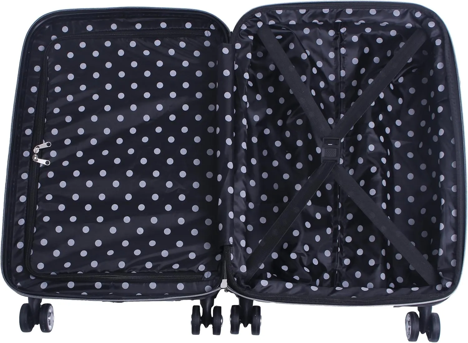 Betsey Johnson 30 Inch Checked Luggage Collection - Expandable Scratch Resistant (ABS   PC) Hardside Suitcase - Designer Lightweight Bag with 8-Rolling Spinner Wheels