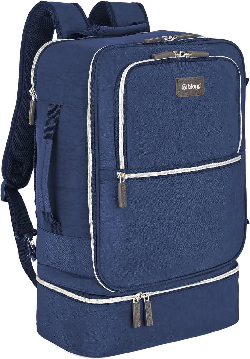 biaggi Carry Cube Backpack: TSA Approved Travel Bag with Removable Packing Cube, Lightweight & Durable for Personal Item Use (Navy Blue)