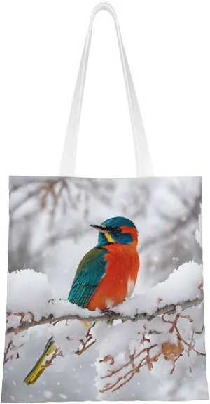 (Birch Trees) Reusable Canvas Tote Bag For Women Lightweight Handbag Shopping Bag Stylish Shoulder Bag