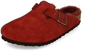 Birkenstock Women's Clogs Boston SFB Iron Oil LTR N, 36 EU Schmal