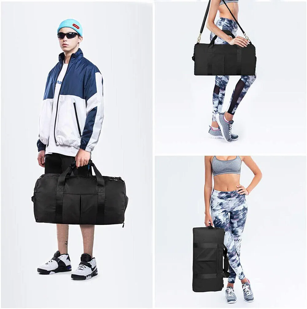 Black Sports Gym Bag & Swimming PU Cap & Anti-Fog UV Goggles & Trunks for Men AU