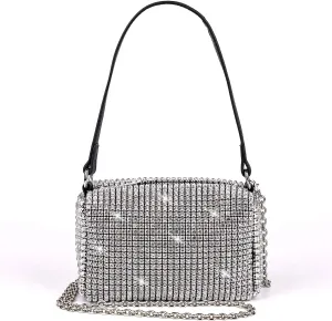Bling Bling Crystals Evening Clutch Bag for Women Girls Sparkling Crossbody Bag Wedding Prom Party Club Purses Handbags