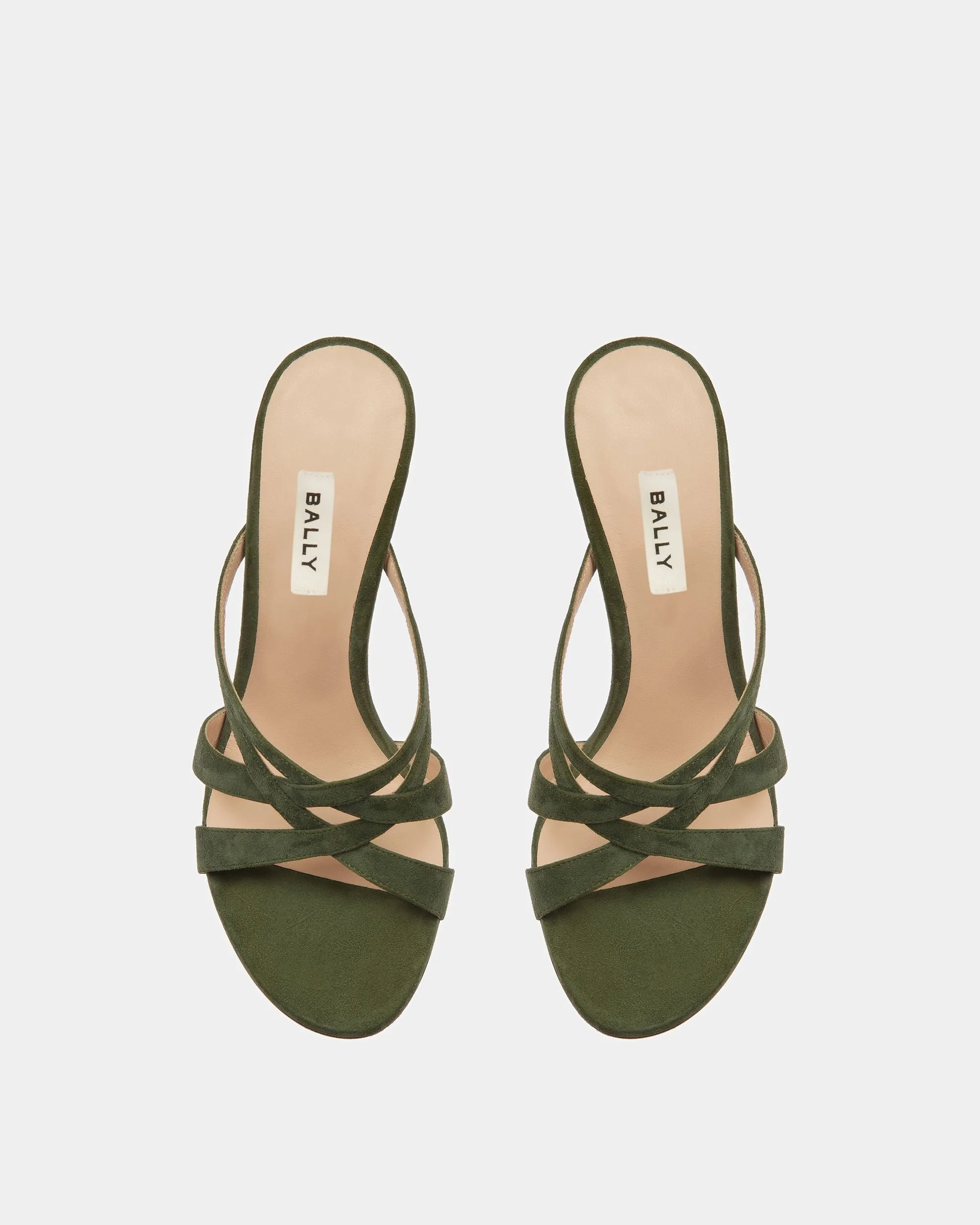 Block Slide Sandal In Suede