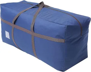 Blue Large Duffel Bag for Traveling - Heavy-Duty 600D Polyester, Waterproof with Reinforced Handles, Holds 100 lbs - Premium Quality Duffle Bag Perfect for Travel & Storage - 42" x 16" x 20" Inches