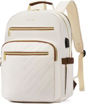 BOSTANTEN 15.6 Inch Laptop Backpack for Women- College Teacher Computer Bag Travel Backpack Purse with USB Charging Port