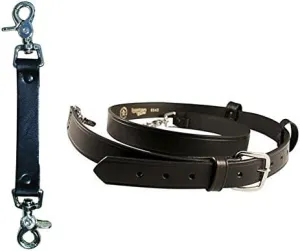 Boston Leather Bundle: Anti-Sway Radio Strap for Firefighters (Black)
