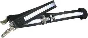 Boston Leather Firefighter's Radio Strap (Reflective/Large/Black)